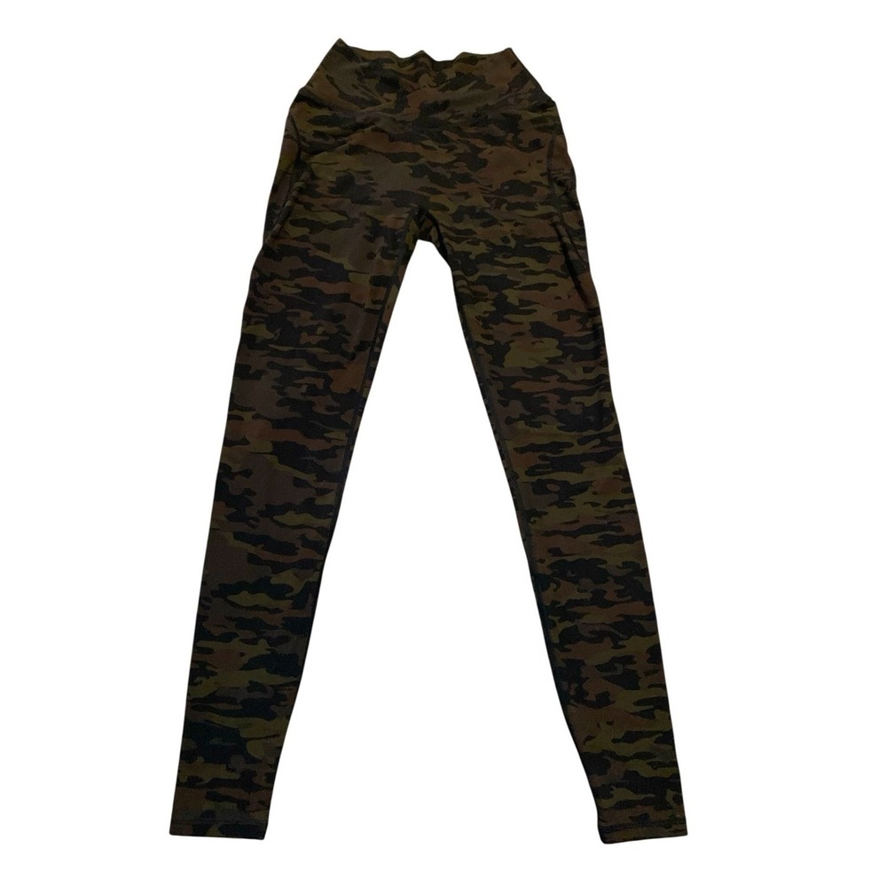 Alphalete‎ Camo Leggings Green Camouflage High Waisted Gym Compression XS